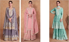 Palazzo Suit dupatta designer embroidery Readymade Party fashion wear Fr... - £77.42 GBP