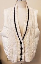 Cashmere/Silk Vest May D.Wang Size-L Beige/White - $69.00