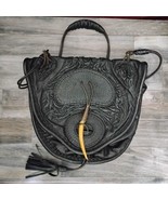 Fancy Western Hand Tooled Leather bag Cowgirl purse - $172.63 CAD