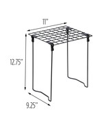 Locker Stac-A-Shelf Wire Stackable Locker Organizing Shelf Black - $13.58 CAD