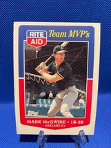 Mark McGwire 1988 Topps Rite Aid Baseball Card #23 (NM) - £31.10 GBP