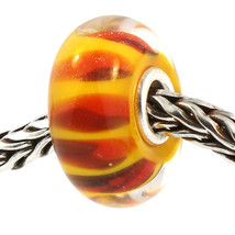 Authentic Trollbeads Glass 61310 Red Shadow RETIRED - $13.52