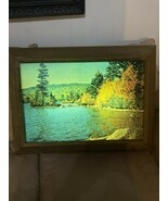 Vintage Mid Century Helmscene Light Up Picture Frame 29x22 Vinylite Fult... - $1,815.34 MXN