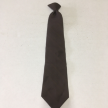 Vintage brown clip on tie neck tie - £15.94 GBP