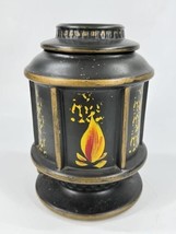 Vintage McCoy Black Lantern with Flame Cookie Jar - 10&quot; - £26.62 GBP