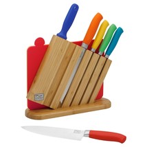 Chicago Cutlery 9 Piece Knife Block Set-Kinzie Colors - £63.26 GBP