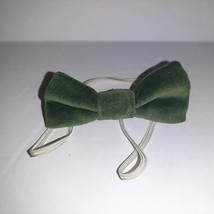 Vintage Cabbage Patch Kid Soft Sculpture Boy Bow Tie Christmas Green Velvet - $9.90