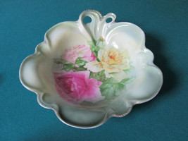 Jhon H. Roth Charlotte Pattern Platter Handle Roses - £98.61 GBP