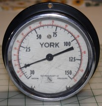 York Refrigerant vacuum pressure gauge Brass Vintage  Used steampunk - £15.97 GBP