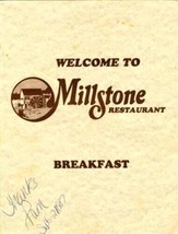 Millstone Restaurant Breakfast Menu 1987 - $13.86