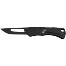 SOG Centi II Folding Knife All Black Straight Edge Slip Joint - £12.61 GBP