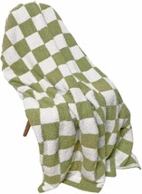 Ultra Soft Checkered Blanket Cozy Buffalo Check Throw Fluffy Knitted, 51&#39;&#39;X63&#39;&#39; - £27.24 GBP