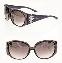 Christian Dior Froufrou Pearl Purple Oval Flower Bow Crystal Sunglasses Diorfrou - £562.89 GBP