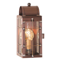 Irvin&#39;s Country Tinware Cape Cod Wall Lantern in Antique Copper - $217.75