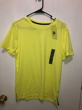 NWT All In Motion Target Mens Small Viscose Yellow Short Sleeve Shirt NEW - £5.43 GBP