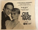 Civil Wars Tv Guide Print Ad Mariel Hemingway Peter Onorati TPA14 - $5.93