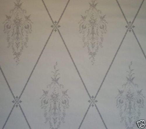 Sophisticated Dove Grey Historic Birds Floral Wallpaper - $66.83