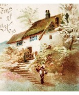 Emblems Of Easter 1890-1900s Postcard Embossed Germany Farmhouse PCBG6E - $561.68 MXN