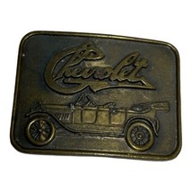 Chevrolet Belt Buckle Chevy Car Automobile RJR Brass Color Vintage Michigan  - £74.73 GBP