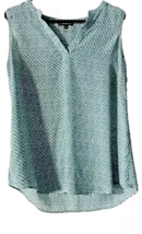 Adrianna Papell Teal Patterned Blouse, Large - $9.90