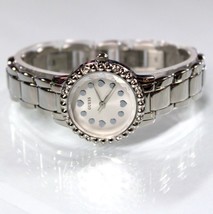 NEW GUESS W097L1 Silver Tone Chain Stainless Steel  Women Small Dial Watch - £60.14 GBP