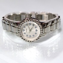 NEW GUESS W097L1 Silver Tone Chain Stainless Steel  Women Small Dial Watch - £60.00 GBP