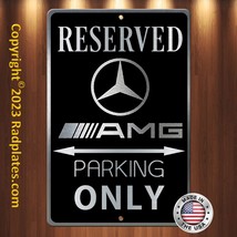 AMG Parking 8&quot;x12&quot; Brushed Aluminum and translucent Classy Black sign - £15.36 GBP