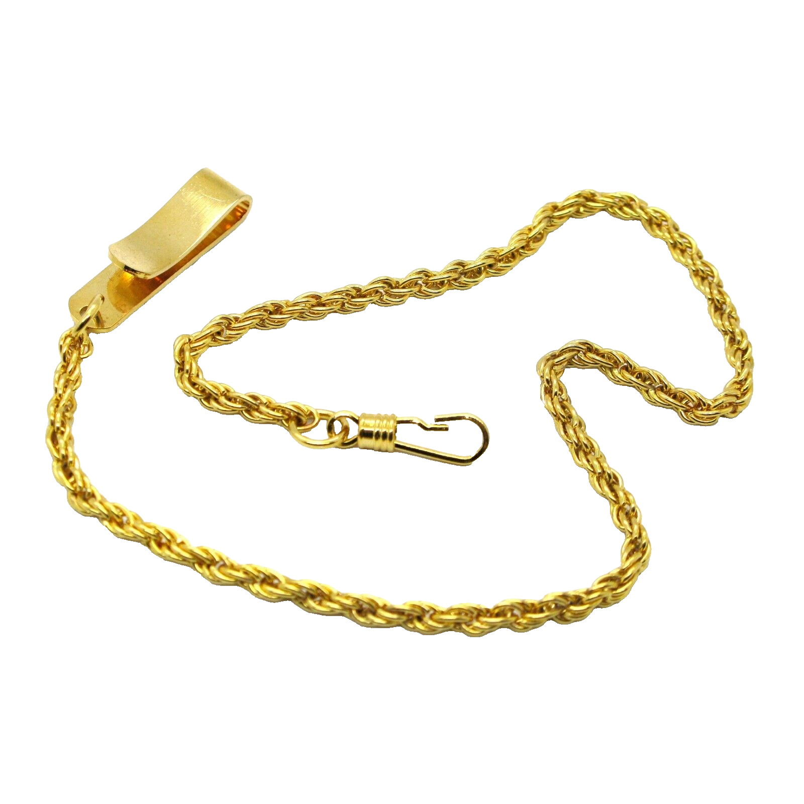 Gold Color Pocket Watch Chain Rope Chain for Men Albert Chain with Belt ... - $16.00