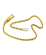 Gold Color Pocket Watch Chain Rope Chain for Men Albert Chain with Belt ... - $16.00