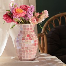 Pink Flower Vase For Décor - Handmade Modern Decorative, And Centerpieces. - £32.72 GBP