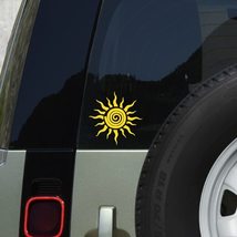 Tribal Sun Matt Yellow Vinyl Decal Sticker | Custom Truck Window Bumper ... - £4.45 GBP