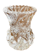 Vintage Toothpick Holder Thistle Pineapple Clear Lead Cut Glass Sawtooth... - $208.54 MXN