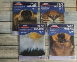 Four (4) Unibody ~ Soft Stretch ~ Face Masks ~ One Size ~ Animal Masks ~... - $28.06 CAD