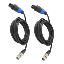 2Pcs Twist Lock Speakon Male Plug To Xlr Jack Female Cable Loudspeaker L... - $52.99