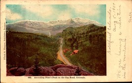 Ascending Pike&#39;s Peak On The Cog Road Colorado Co Udb 1907 Postcard BK58 - £3.13 GBP