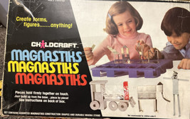 Vintage Childcraft Magnastiks Magnet Construction Game Build Create Lear... - $24.74