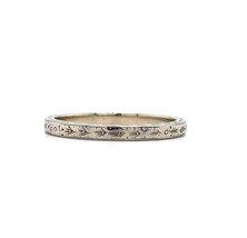 18k White Gold Hand Engraved Wedding Band Ring Jewelry (#J5727) - £296.39 GBP