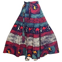 Rajasthani Jaipuri Print Skirt for Women Comfortable Skirt for Women  Blue 1 Pcs - £24.43 GBP