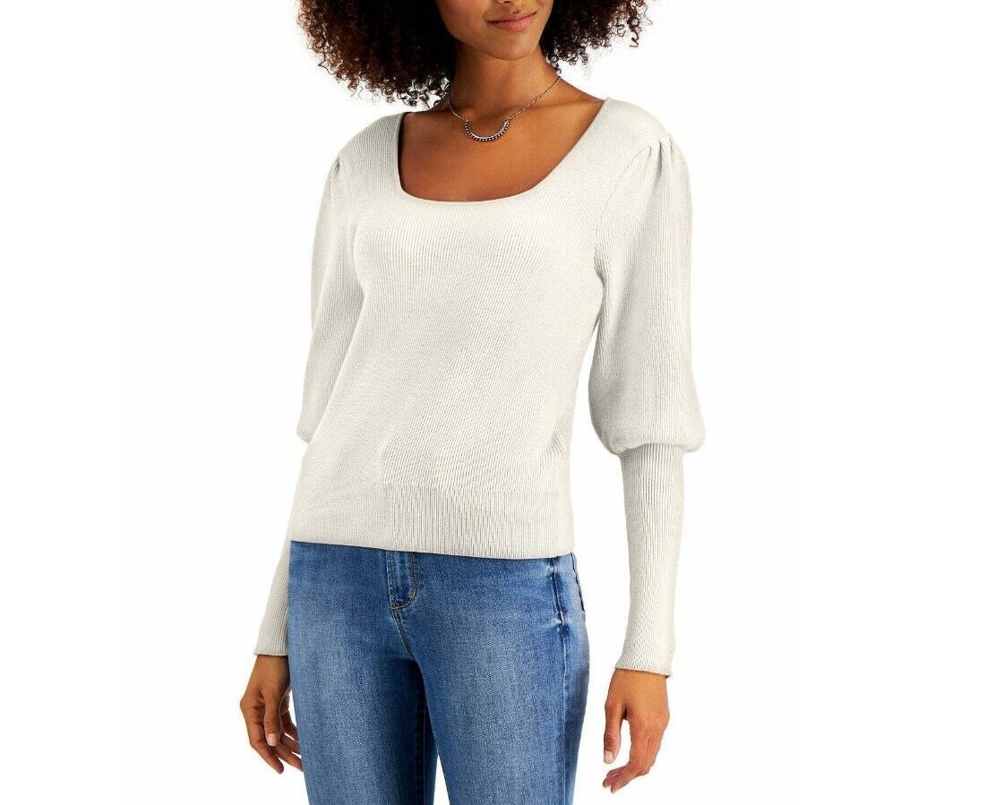 Primary image for Willow Drive Womens M Whisper White Puff Sleeve Sweater NWT J17