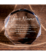 Numbers 6:24-26 You Octagonal Crystal Puck The Lord Bless Personalized C... - £50.80 GBP