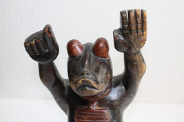 Antique Hand Carved Wooden Rat Figurine Statue Sculpture Old Rare  - £110.16 GBP