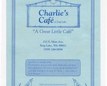 Charlie&#39;s Cafe at Soap Lake Menu E Main Ave Soap Lake Washington  - £14.01 GBP