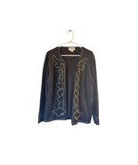Alfred Dunner Black Embroidered Open-Front Cardigan L Acrylic/Wool - €21,26 EUR Alfred Dunner Black Embroidered Open-Front Cardigan L Acrylic/Wool - €21,26 EUR