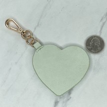 Faux Leather Heart Bag Charm Clip Keychain Keyring - £5.41 GBP