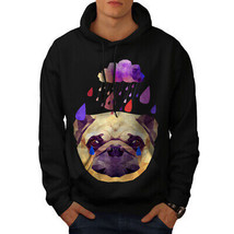 Wellcoda Pug Dog Rain Cool Funny Mens Hoodie, Tear Casual Hooded Sweatshirt - £25.79 GBP+