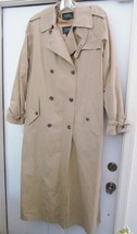 RALPH LAUREN Classic Trench Rain Coat Long Military Style Button Liner Tan 12 - £73.75 GBP