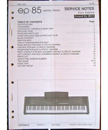 Roland EP-85 Digital Piano Keyboard Original Service Manual Schematics B... - £38.93 GBP