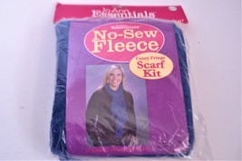 New JoAnn Essentials Fabrics No Sew Fleece Fancy Fringe Scarf Kit. - £15.67 GBP