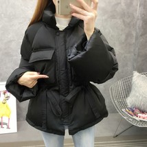 2023 Women&#39;s Winter Jacket New Turtleneck Padded Waist Puff Sleeve Parka Student - £41.20 GBP