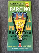1962 Camping Internacional Barcino Barcelona brochure map - $57.50